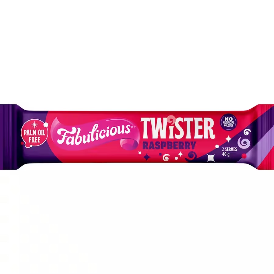 RJ's Fabulicious Raspberry Twister 40g RJ's Fabulicious Raspberry Twister 40g