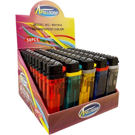 Apollogrip Clear Lighter 50pc