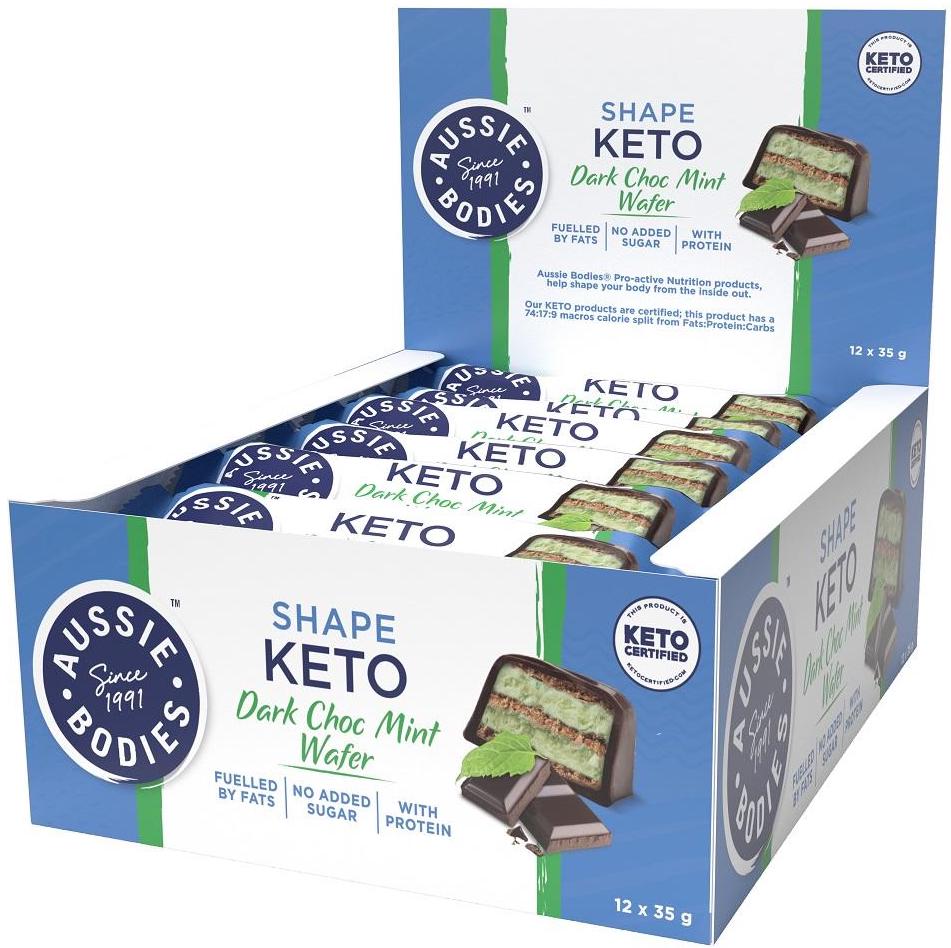 Aussie Bodies KETO Wafer Dark Choc Mint 35g Aussie Bodies KETO Wafer Dark Choc Mint 35g