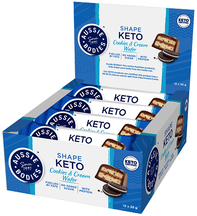 Aussie Bodies KETO Wafer Cookies & Cream 35g Aussie Bodies KETO Wafer Cookies & Cream 35g
