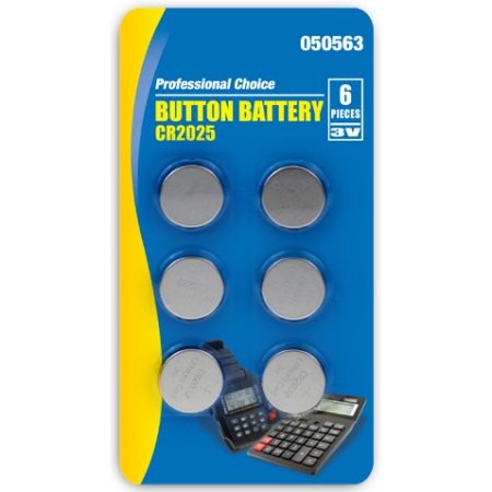 Cr2025 Button Battery 6pk