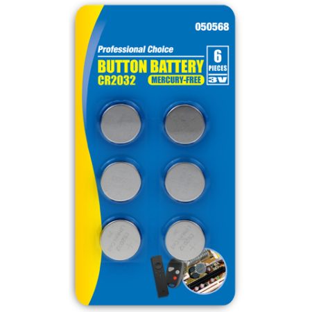 Cr2032 Button Battery 6pk