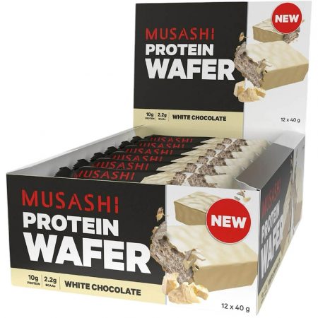 Musashi Protein White Choc Wafer 40g