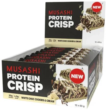 Musashi Protein White Choc Crisp Cookies Cream 60g