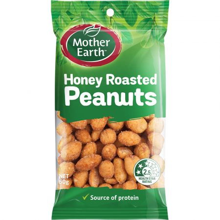 Mother Earth Honey Roasted Peanuts 60g