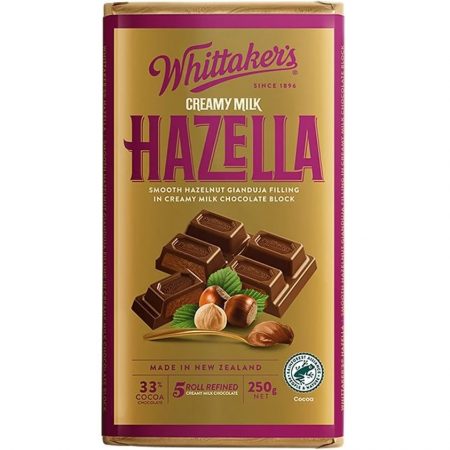 Whittaker's Chocolate Block Hazella 250g