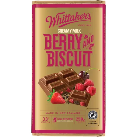 Whittakers Block Berry and Biscuit 250g