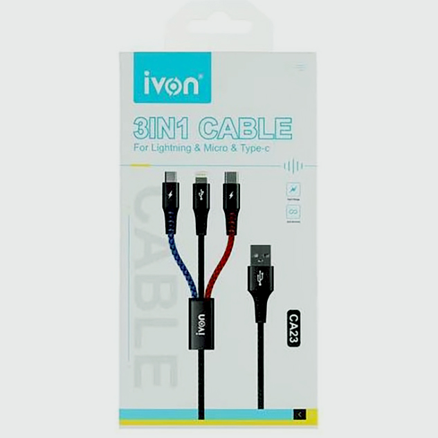 IVON CA23 USB - 3in1 Cable IVON CA23 USB - 3in1 Cable
