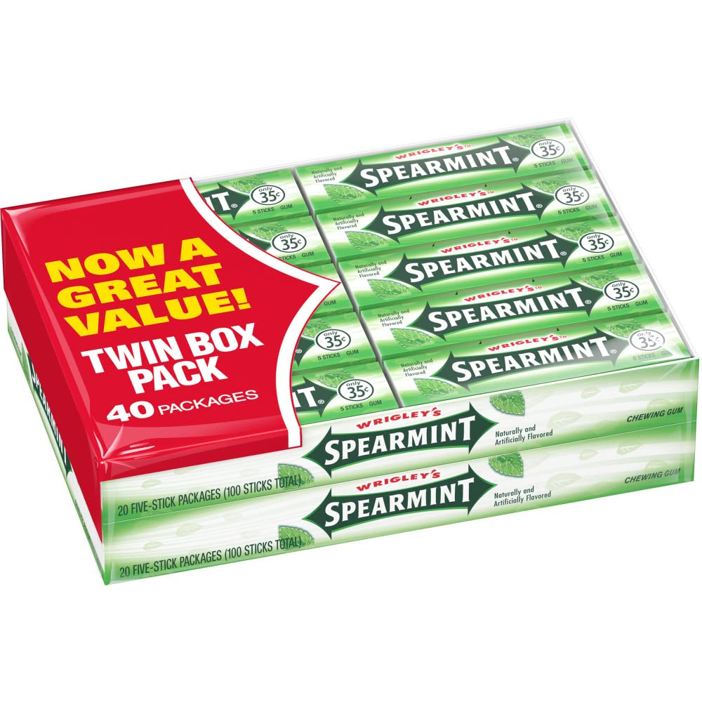 Wrigley's White Spearmint Gum 40pk Wrigley's White Spearmint Gum 40pk