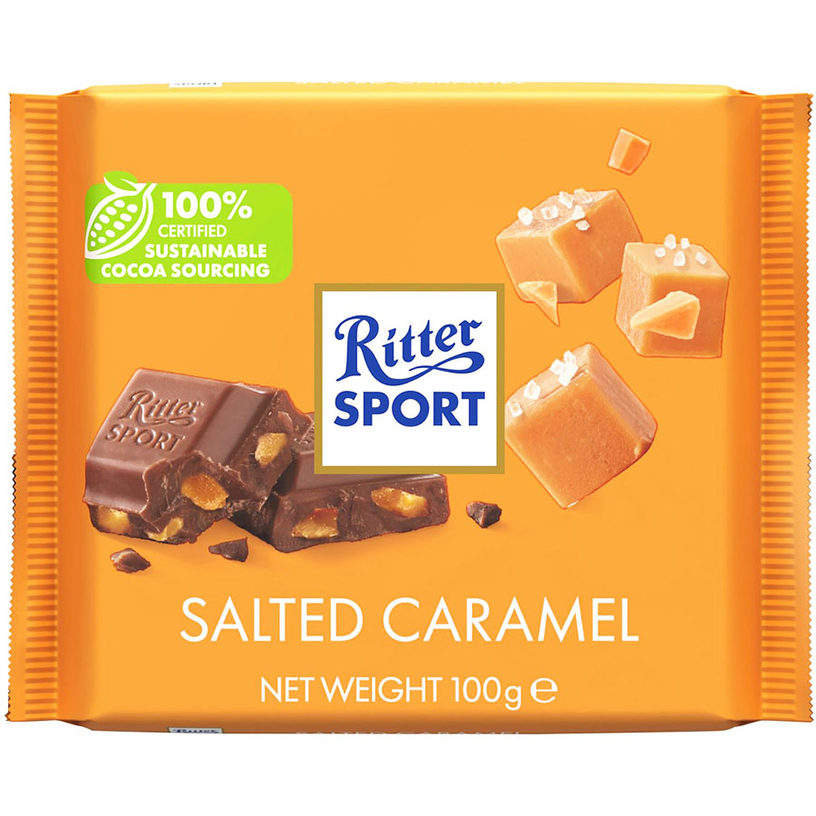 Ritter Sport Milk Chocolate Salted Caramel 100g - Stock4Shops