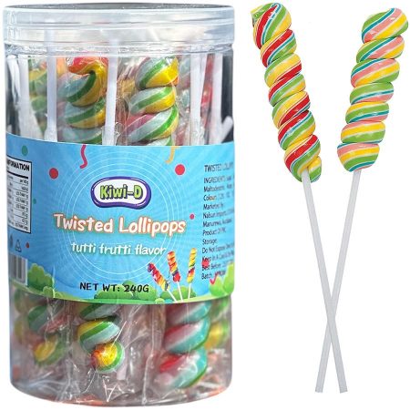 Kiwi Delight Twisted Lollipops 12g