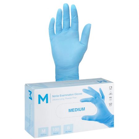 Matthews Nitrile Gloves Medium 100pc