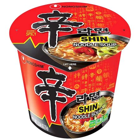 Nongshim Shin Cup Ramyun Noodles 6pk