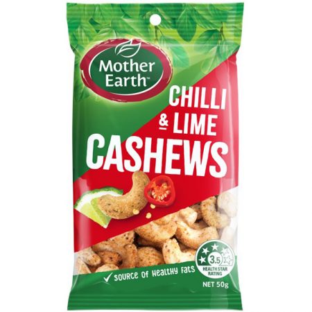 Mother Earth Chilli Lime Cashews 50g