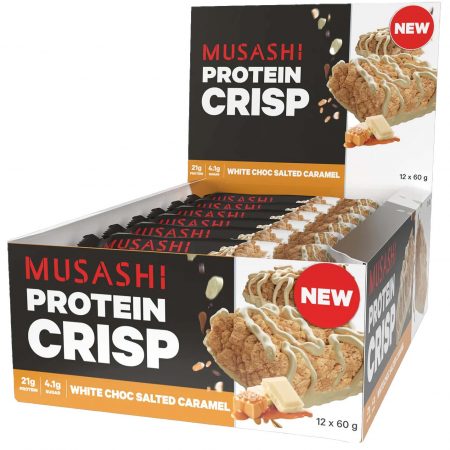 Musashi Protein Crisp White Choc Salted Caramel 60g