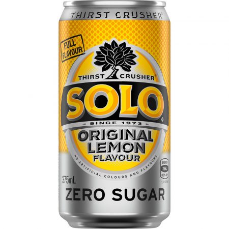 Solo Zero Sugar Lemon 375ml