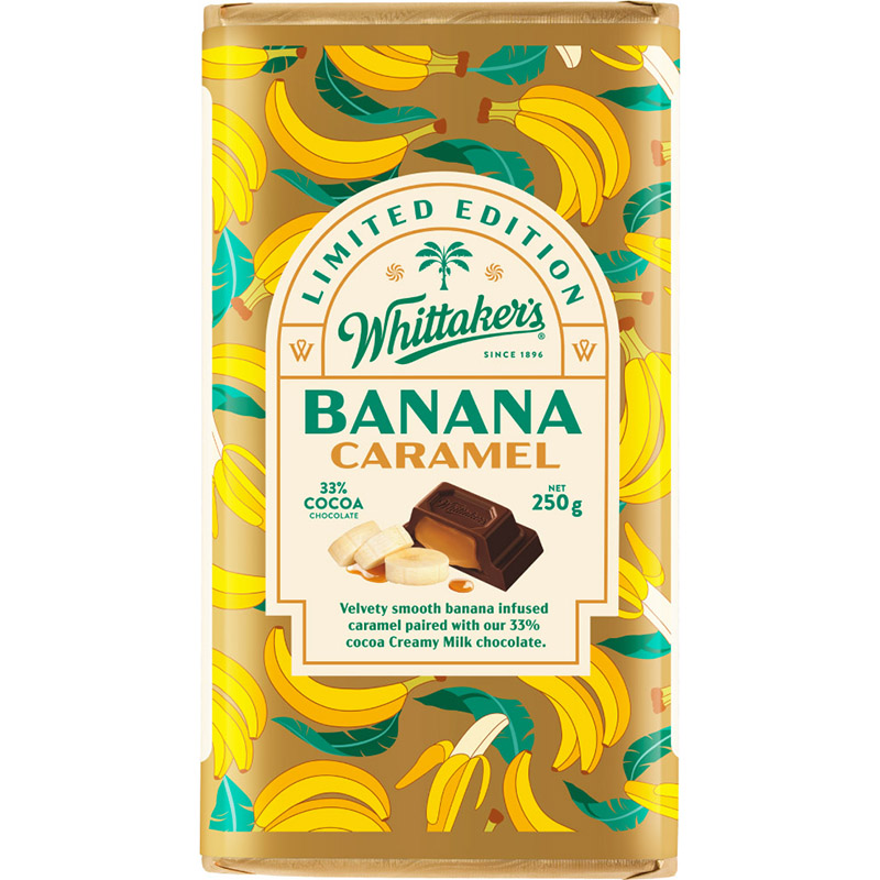 Whittaker's Block Banana Caramel 250g Whittaker's Block Banana Caramel 250g