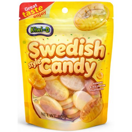Swedish Gummy Round Sweet Banana & Ice Cream