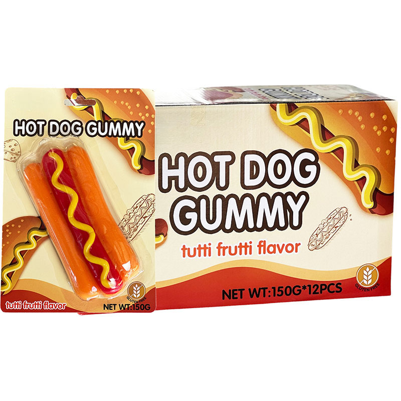 Kiwi Delight Hot Dog Gummy 150gm Kiwi Delight Hot Dog Gummy 150gm